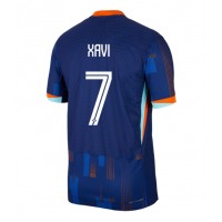 Niederlande Xavi Simons #7 Fußballbekleidung Auswärtstrikot EM 2024 Kurzarm